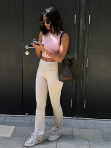 SAND BEIGE YOGA PANTS