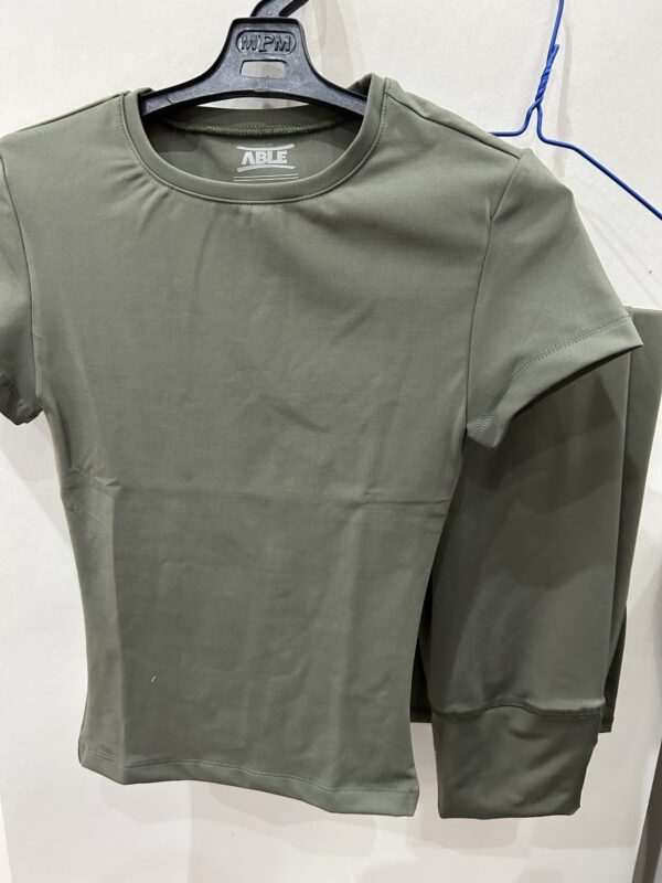 Olive short sleeve top - Image 3
