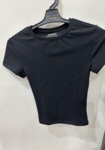 Black short sleeve top
