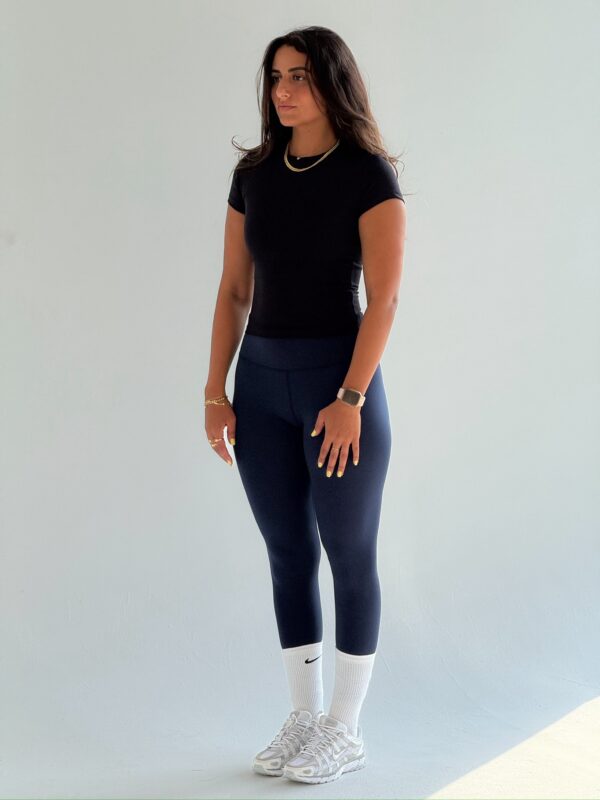 Black short sleeve top